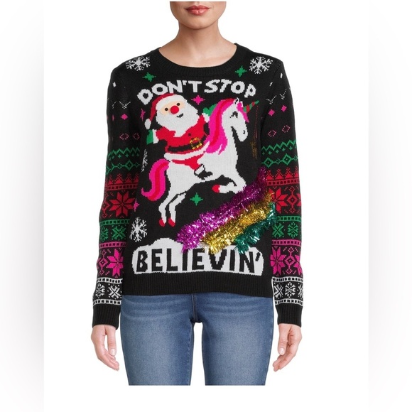 New No Boundaries Juniors’ Christmas Sweater, 3XL - Picture 2 of 4